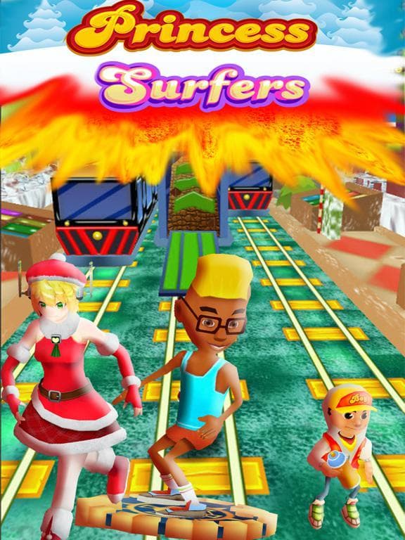 Golden Subway & Snow Princess Run screenshot 4