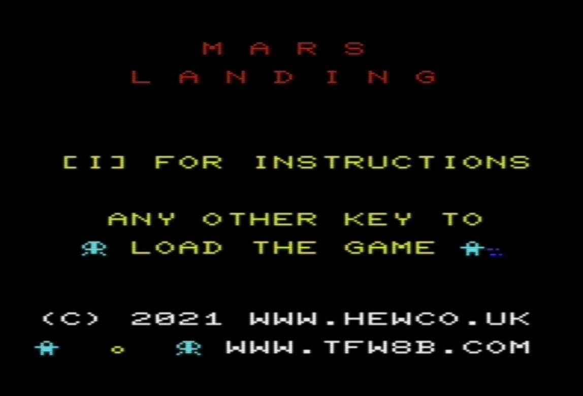 Mars Landing (Vic20) screenshot 2