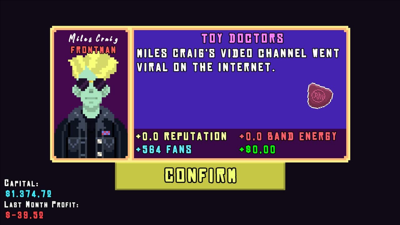 Rock Star Manager (itch) screenshot 3