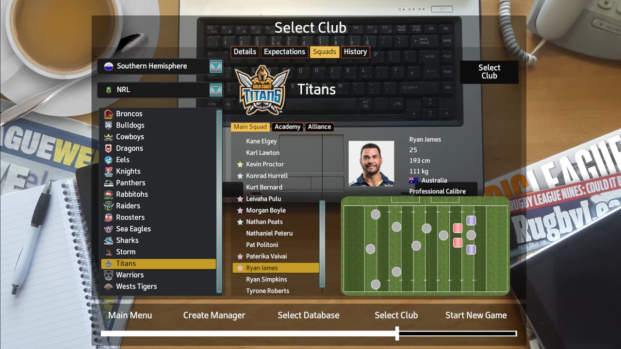 Rugby League Team Manager 2018 screenshot 2