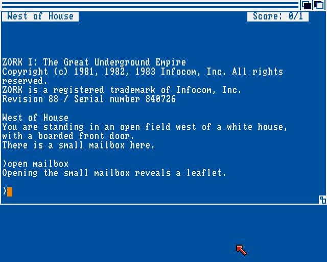 Zork I screenshot 2