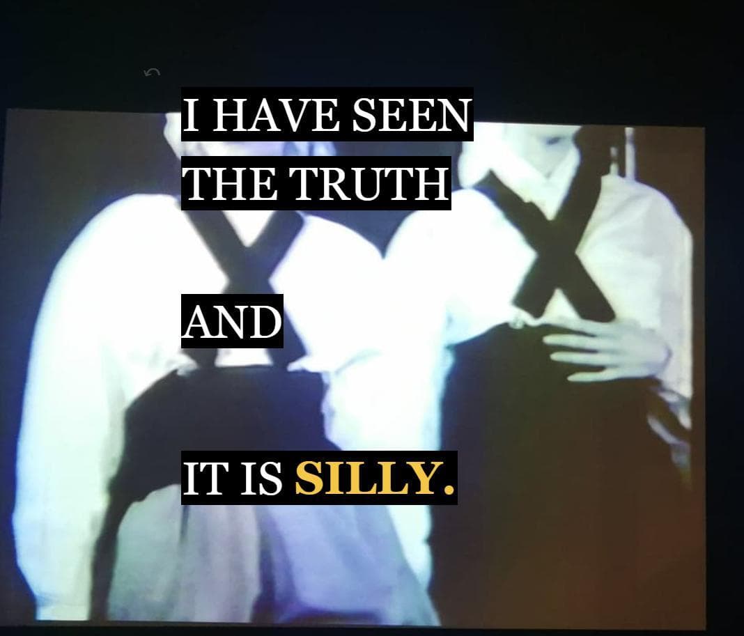 I HAVE SEEN THE TRUTH AND IT IS SILLY