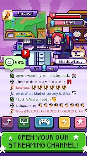 xStreamer - Livestream Simulator Clicker Game screenshot 2
