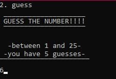 guessGame screenshot 4