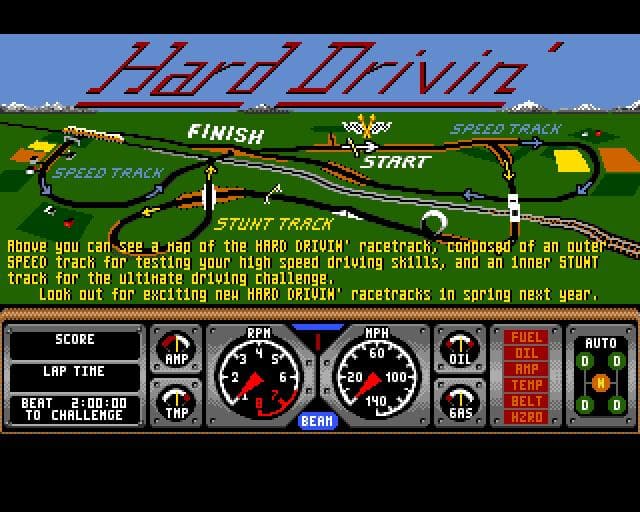 Hard Drivin (1990) screenshot 3