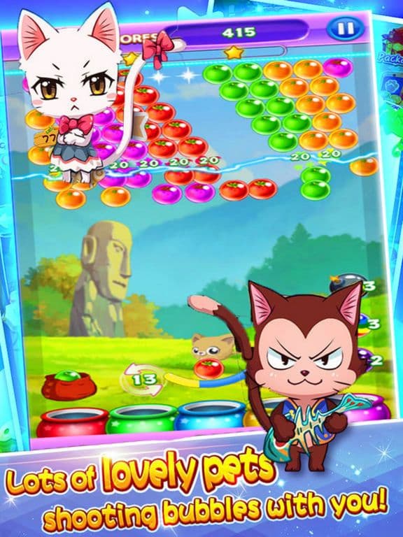 Cat Shoot Ball - Bubble Fruit screenshot 3