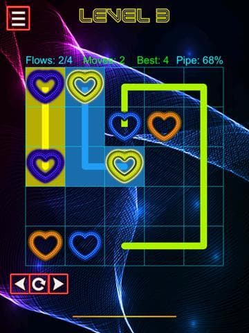 Neon Heart Pipe Lines screenshot 5
