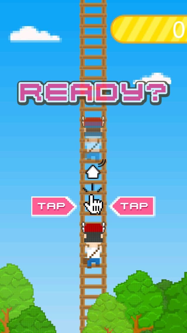 Pixel Man Climbing Ladder screenshot 3