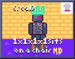 1x1x1x1 sits on a chair