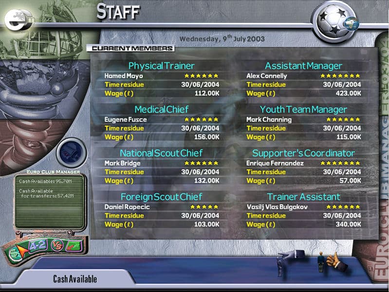 Euro Club Manager 03/04 screenshot 4
