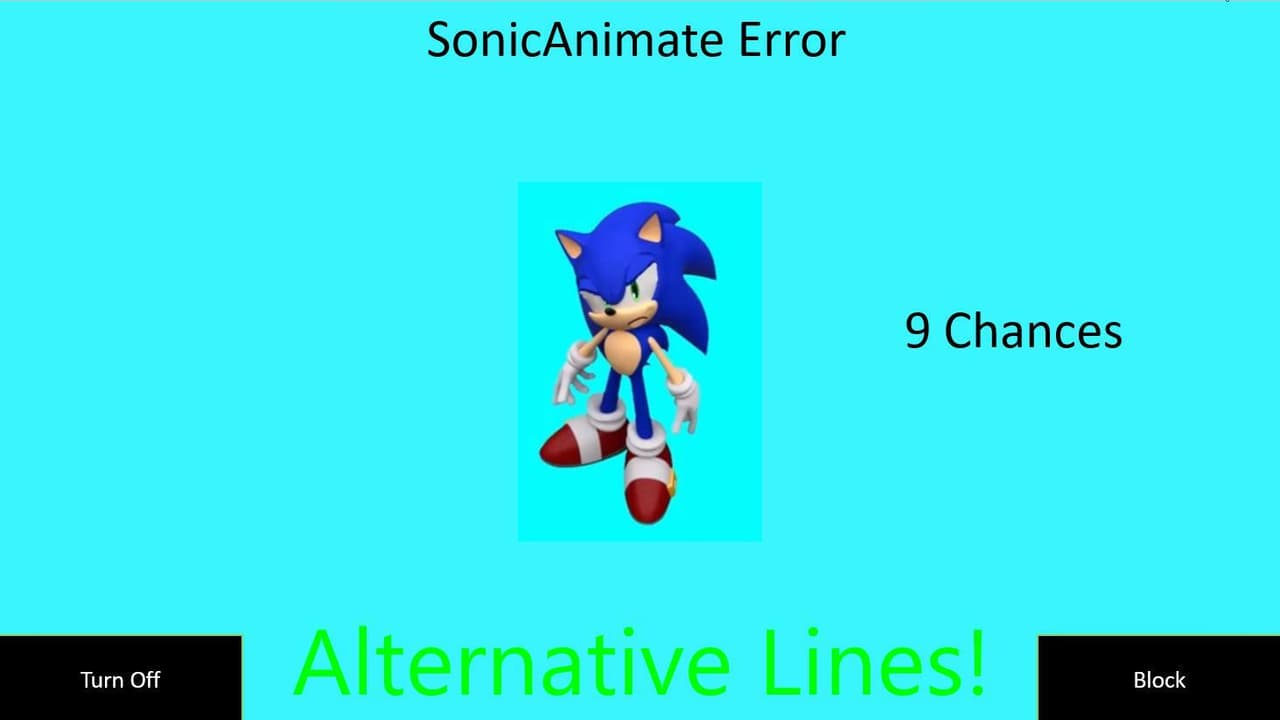 SonicAnimate Error