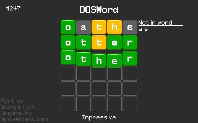 DOSWord screenshot 2
