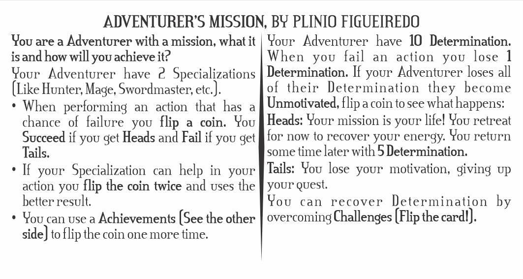 Adventurers mission