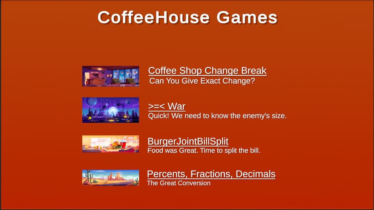 Coffee House Games
