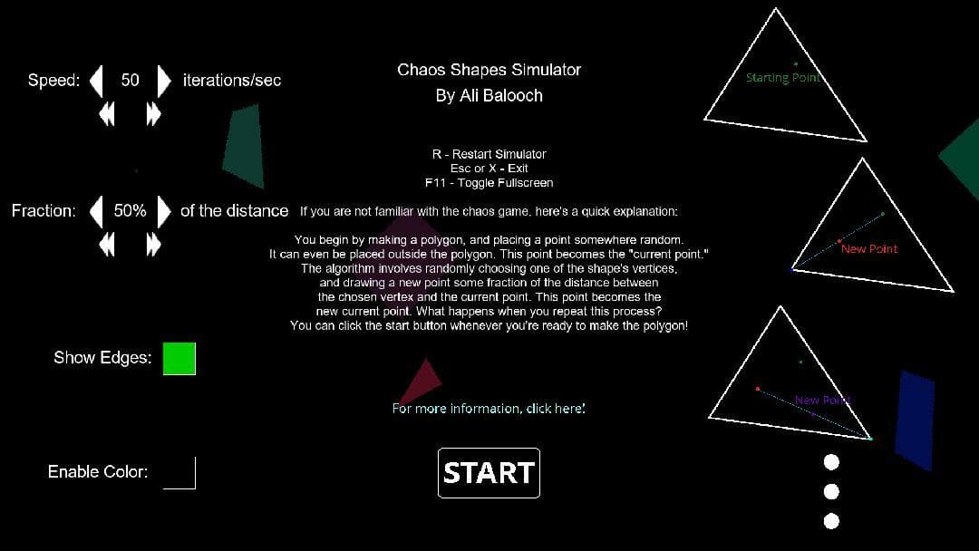 Chaos Shapes Simulator screenshot 2