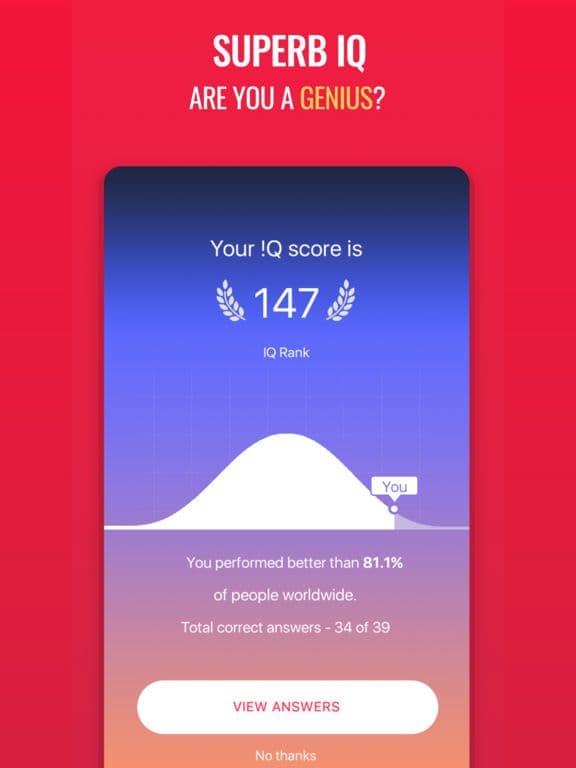 Superb IQ - Whats My IQ? screenshot 2