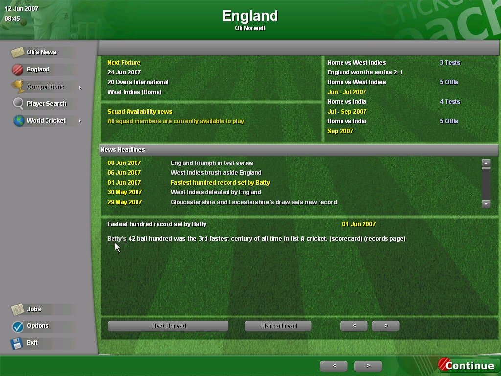 Cricket Coach 2007 screenshot 6