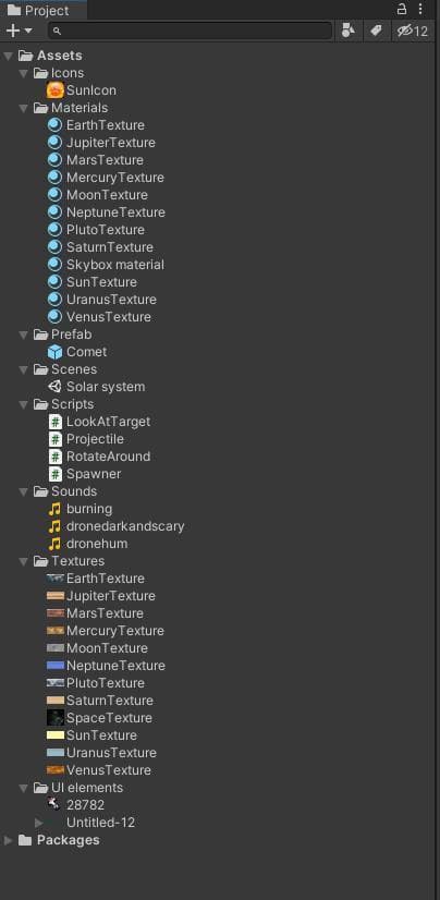 Sameer Qasim Solar System Assignment screenshot 2