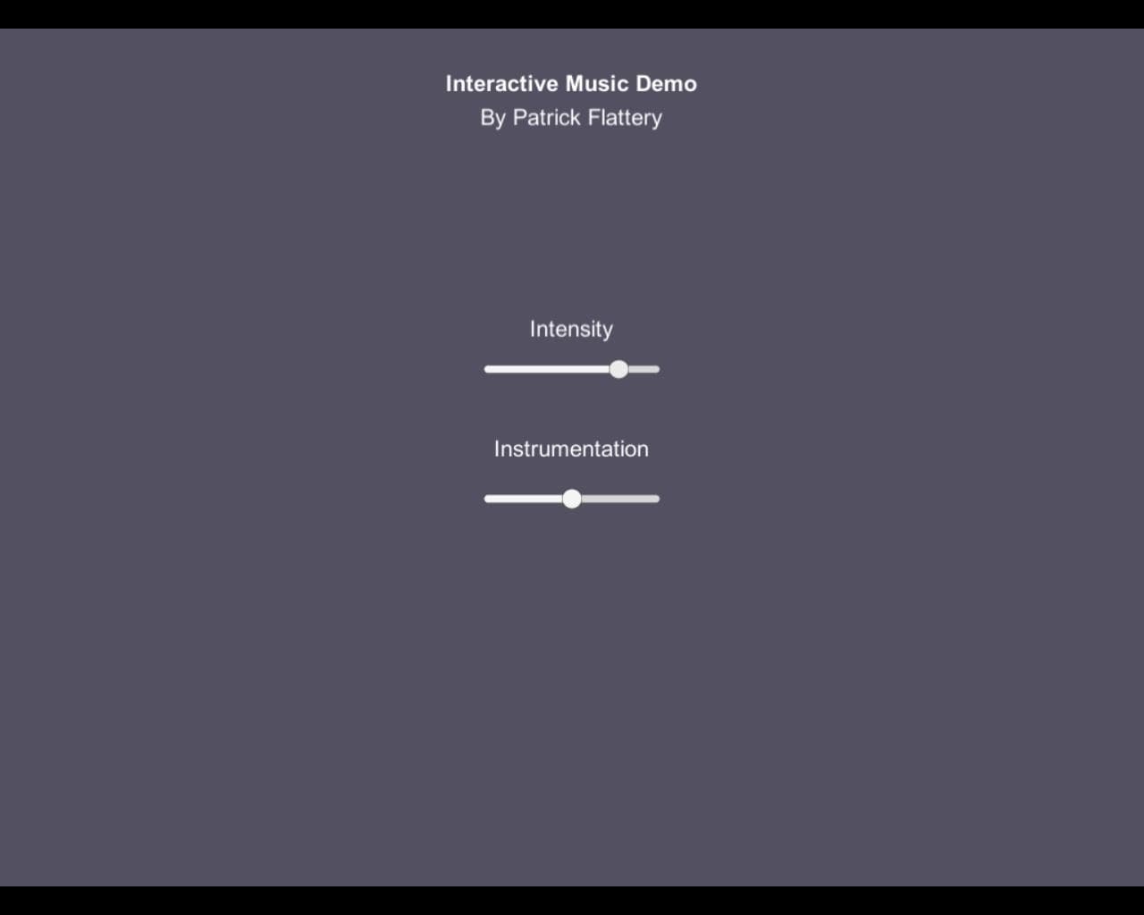 Interactive Music Demo