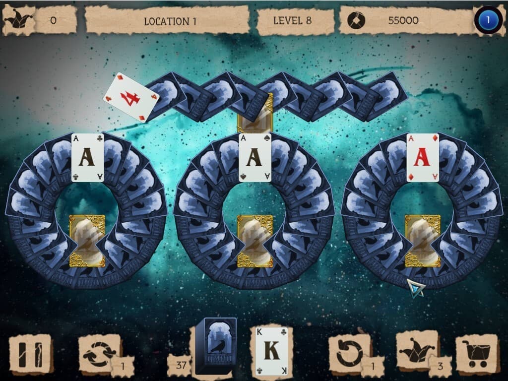 Mystery Solitaire. The Black Raven 3 screenshot 3