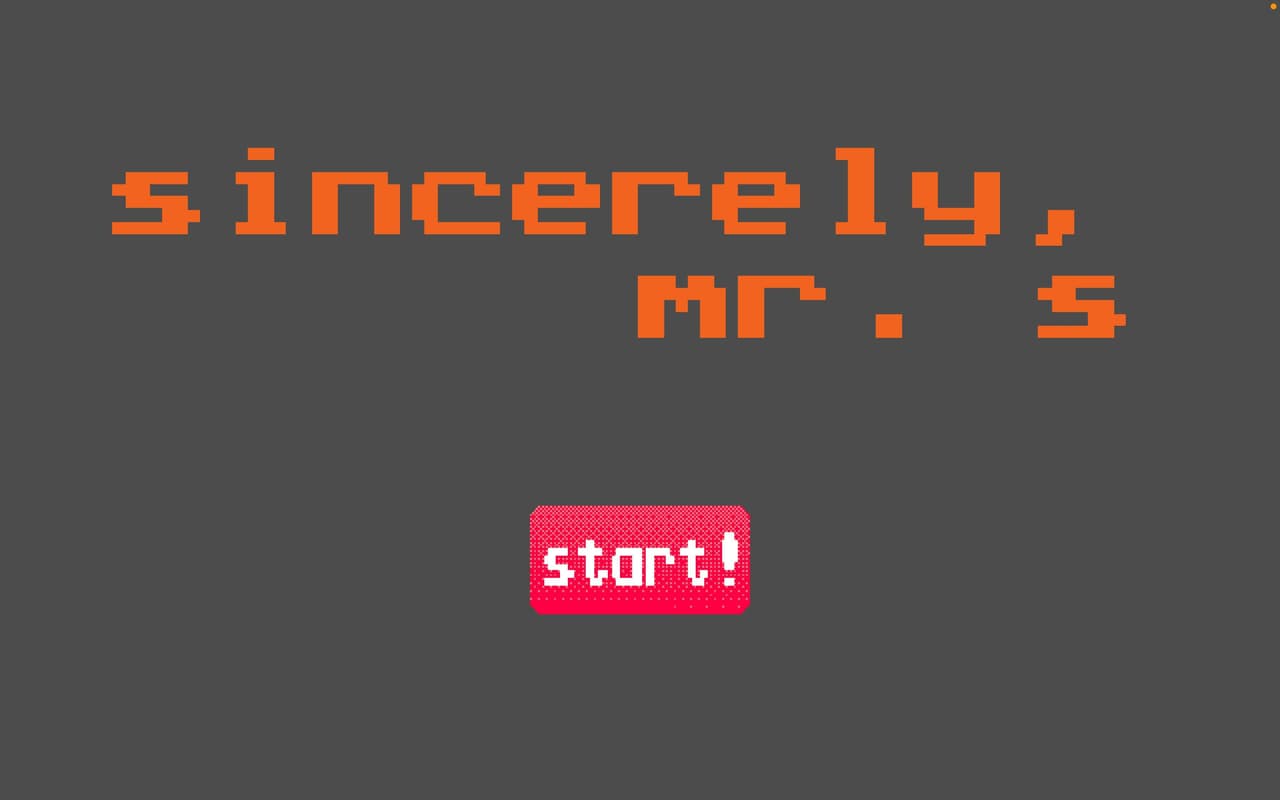 Sincerely, Mr. S screenshot 2