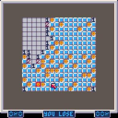 Pico8 MineSweeper screenshot 3