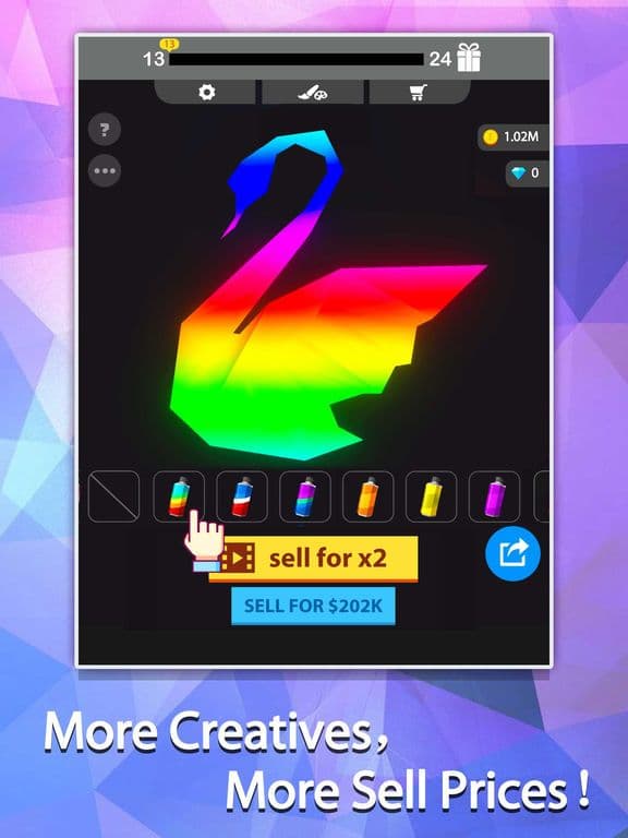 Idle Painter 3D-Low Poly&Tap screenshot 4