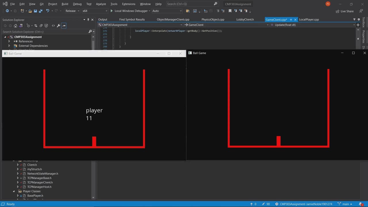SFML + BOX2D (C++) Networked Client Server Physics Platformer Prototype screenshot 5