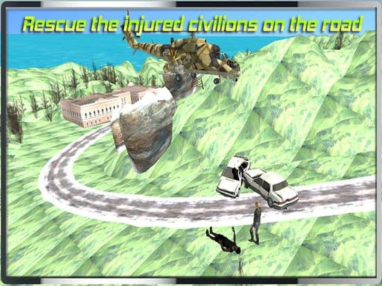 Helicopter Hill Rescue Ambulance 2016 - Chopper Emergency Relief Operations Free Game screenshot 3