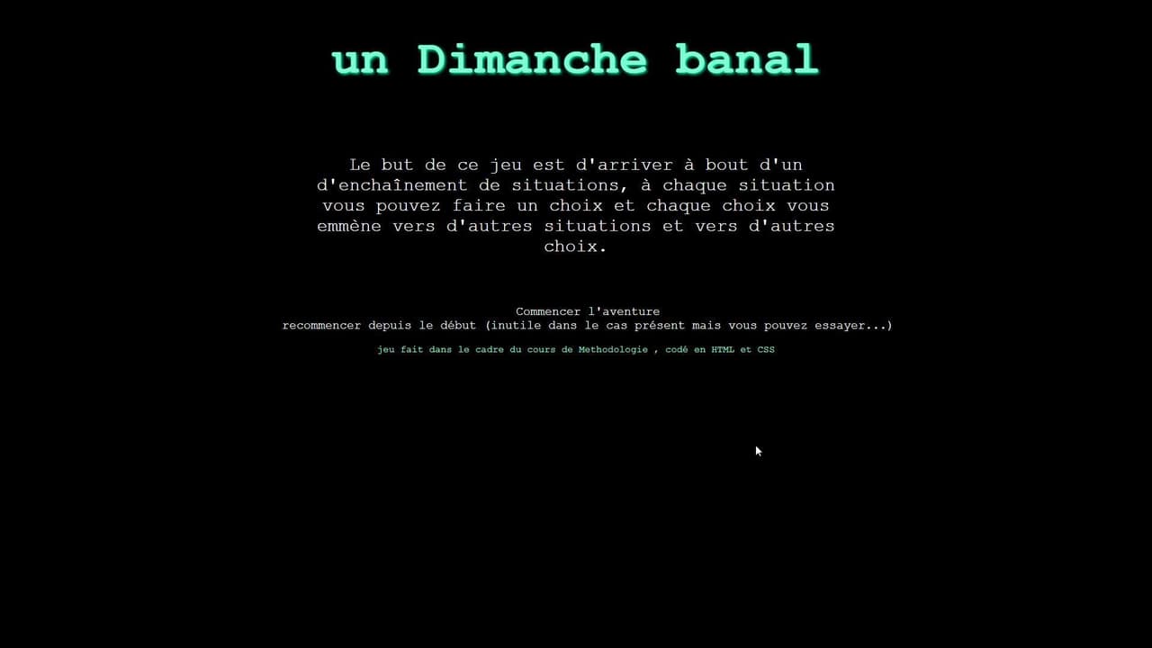 Un Dimanche banal