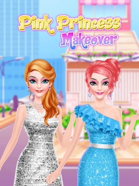 pink princess makeover games for girls screenshot 2