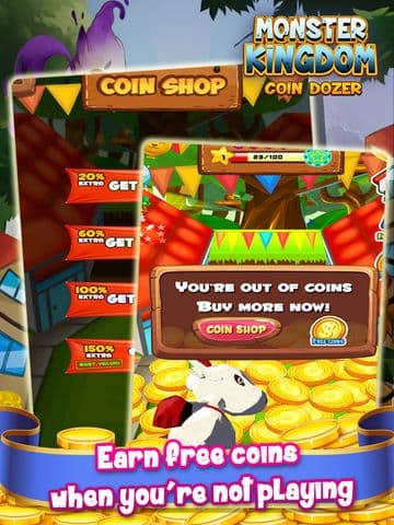 3D Monster Kingdom Coin Dozer - Cute Creature Collector Arcade Game FREE!