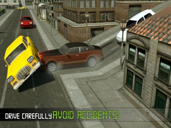 Electric Car Taxi Driver 3D Simulator: City Auto Drive to Pick Up Passengers