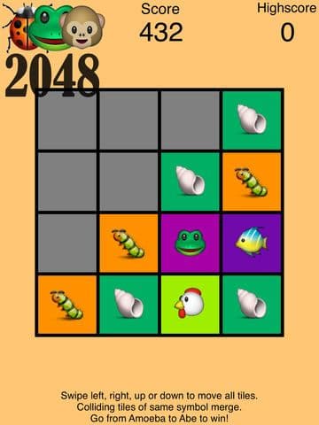 2048 Emoji Evolution - from Amoeba to Abe