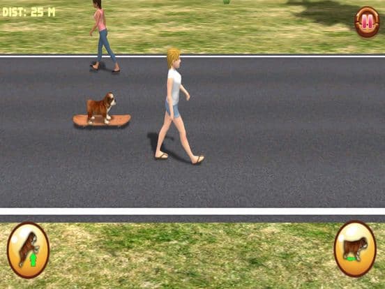 Bulldog on Skateboard 3D screenshot 3