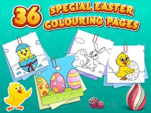 Easter Coloring Free: Paint the Eggs, rabbits and chickens screenshot 2