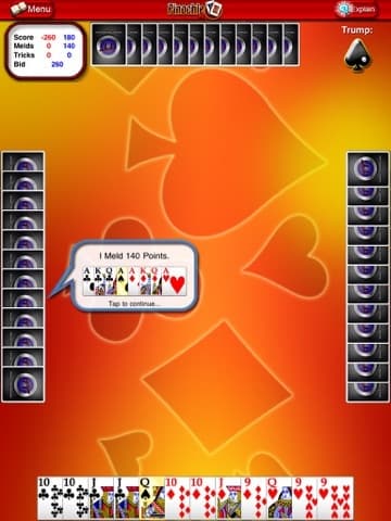 Pinochle HD screenshot 2