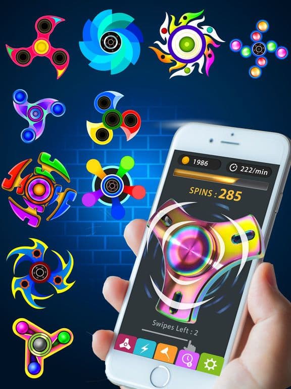Fidget Spinner App-New Tappy Finger hand Simulator screenshot 2