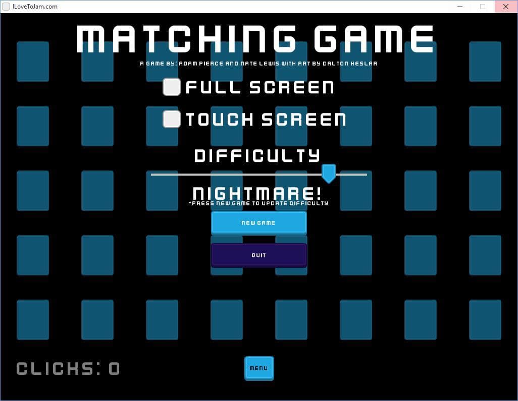 July Matching Game