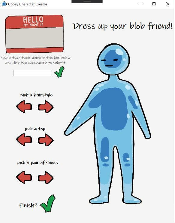 Gooey Character Creator screenshot 2