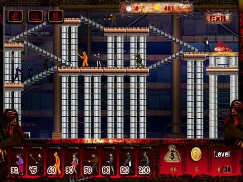 A Zombie Mall Defence Tower 8bit Pixel Game screenshot 3