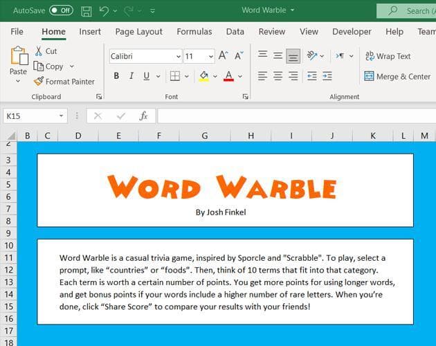 Word Warble