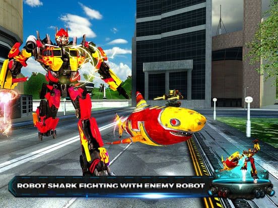 Shark Robot Transform war Hero screenshot 4