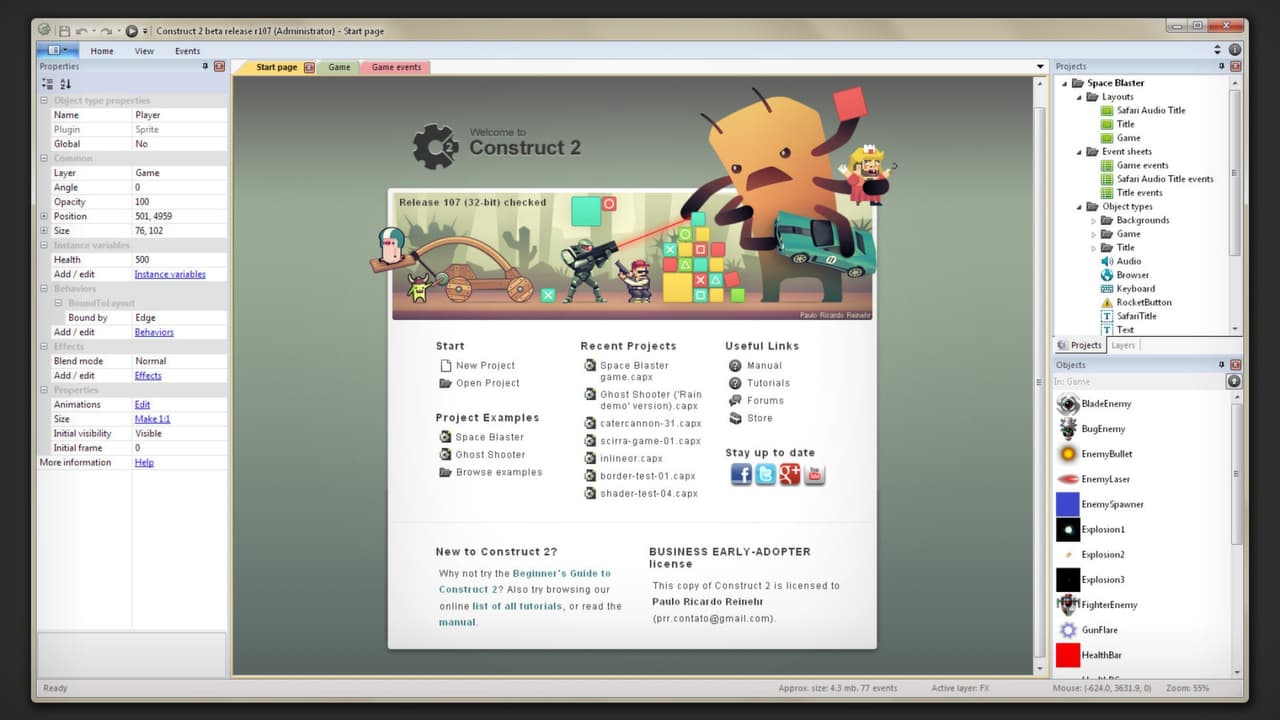 Construct 2 screenshot 2