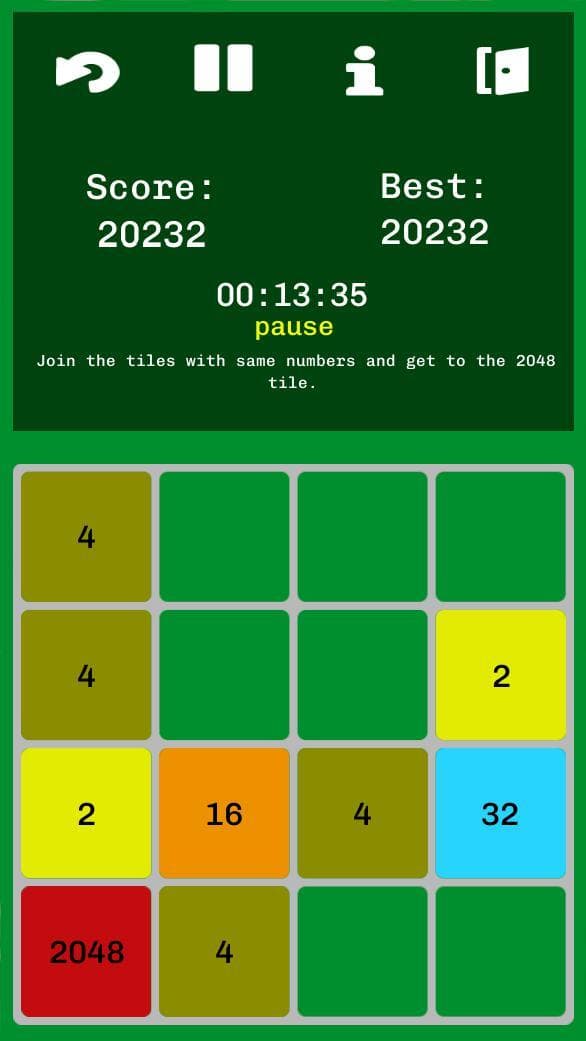 2048 (itch) (Vilcrow) screenshot 2