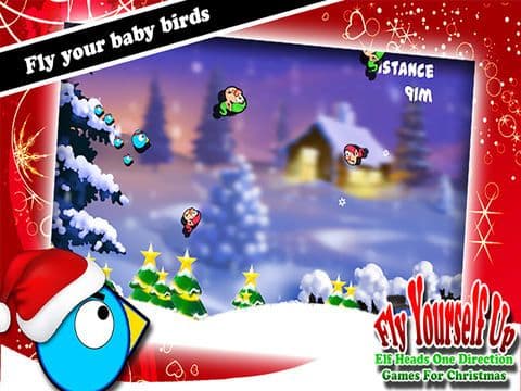 Fly Yourself Up - Elf Heads One Direction Games for Christmas screenshot 3