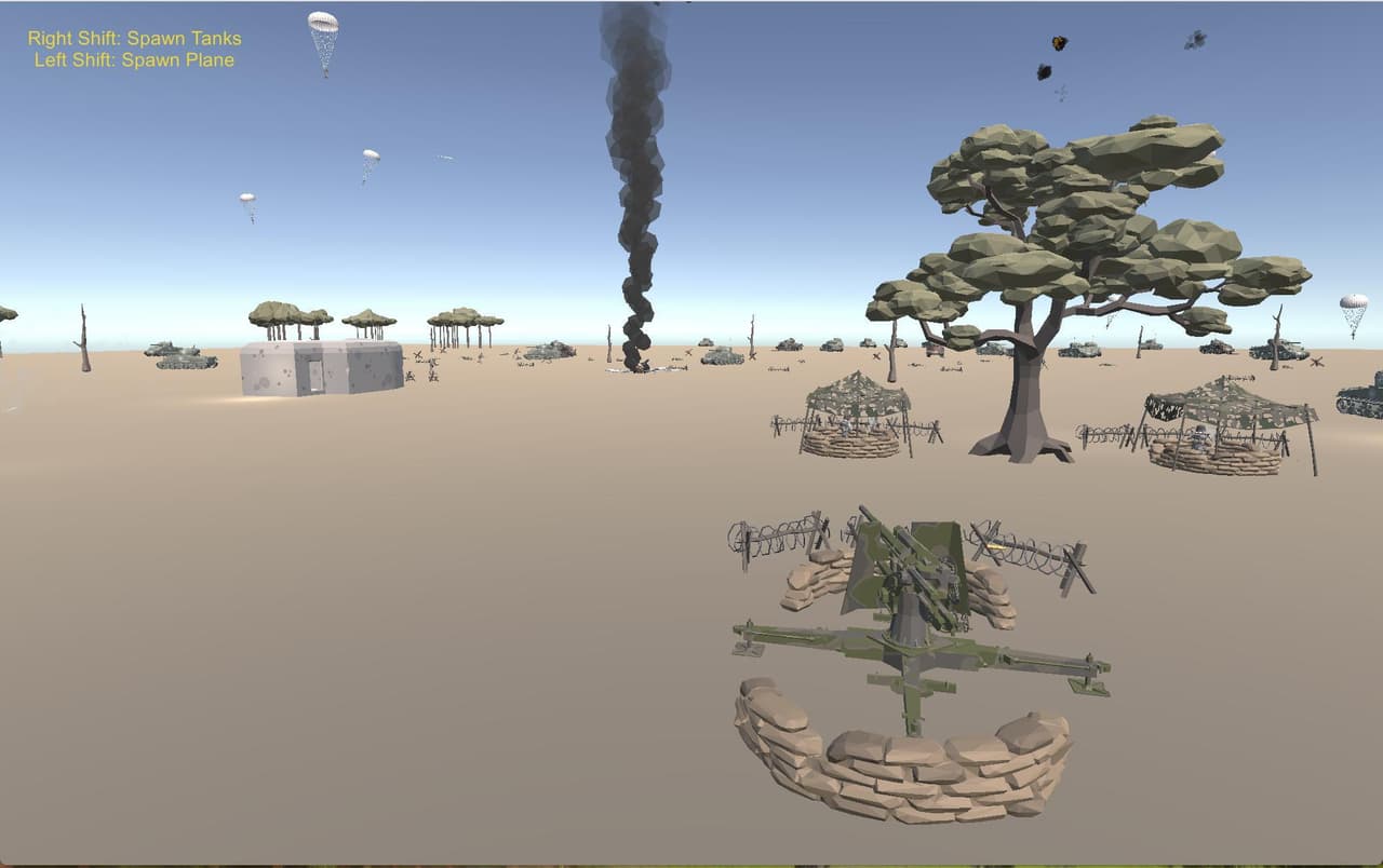 Simple InterceptMissile&TurretBehaviour Demo screenshot 6
