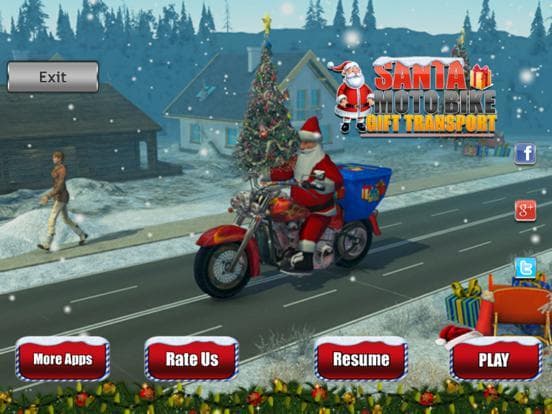 Santa Moto Bike Rider screenshot 2
