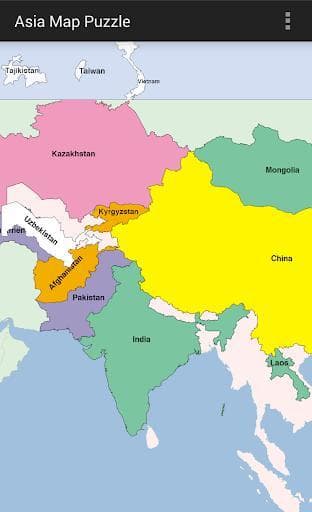 Asia Map Puzzle screenshot 2