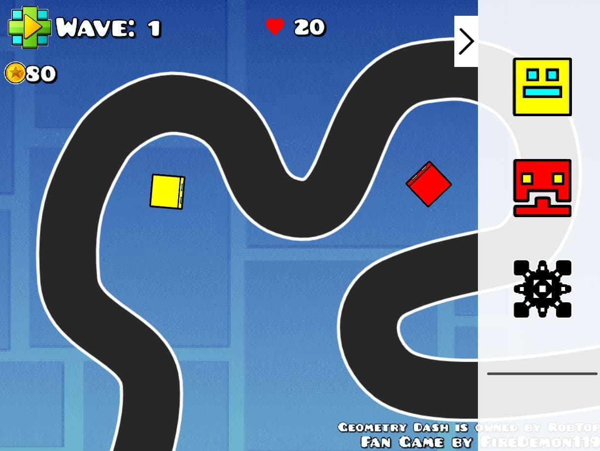 Geometry Dash Tower Defense screenshot 3